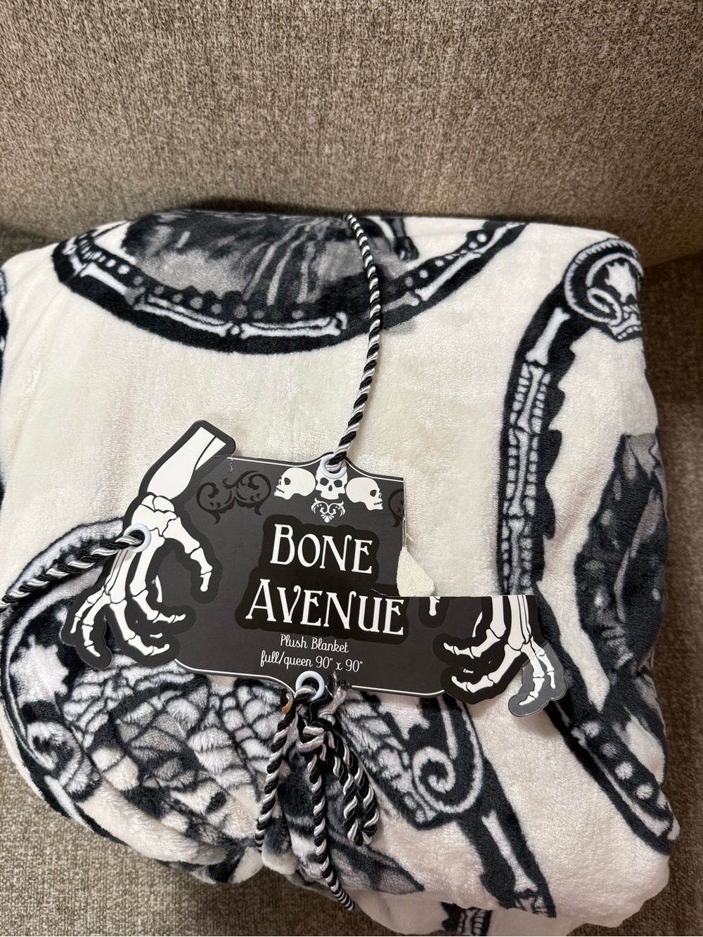 Skeleton Print Decorative Throw Pillow - Full/Queen - Picture 2 of 5